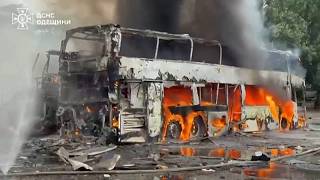 Un vídeo muestra a civiles refugiándose durante un ataque ruso en Sumy