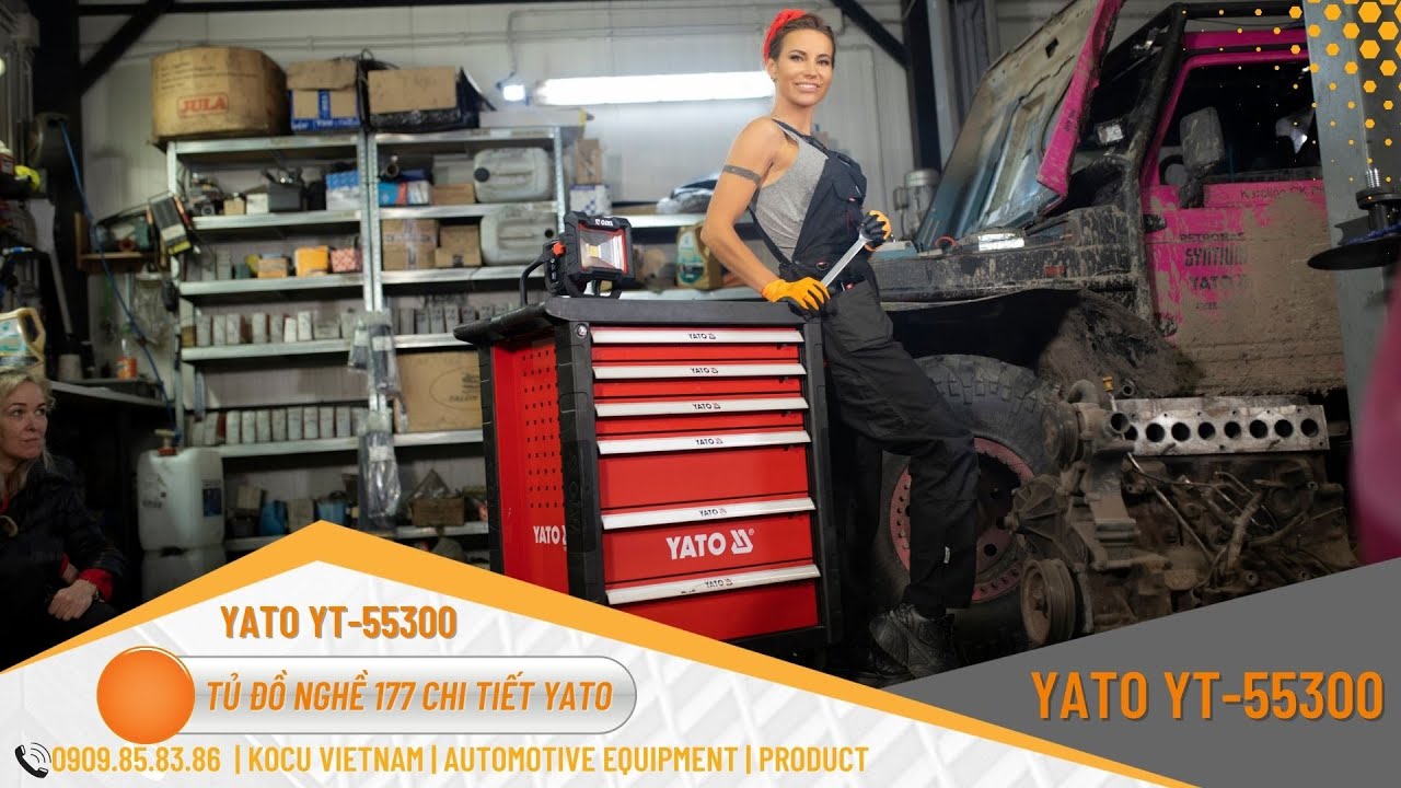 Tủ đồ nghề Yato 6 ngăn 177 chi tiết YT-55300 | Service Tool Cabinet With Tools