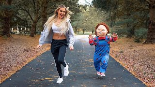 Chucky Scares People In Public Prank Pt. 2 | Ross Smith