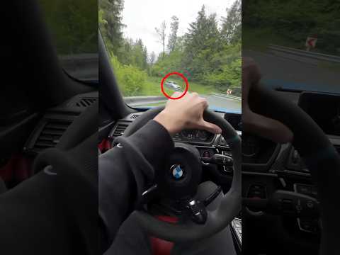 He wanted to drift into the curve when a car came towards him 😳 #shorts