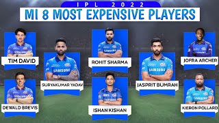 IPL 2022 mumbai Indians 8 most expensive players after auction | mi all players price | ishan kishan