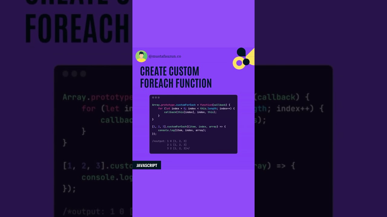 Javascript, Create Custom Foreach Function #javascript