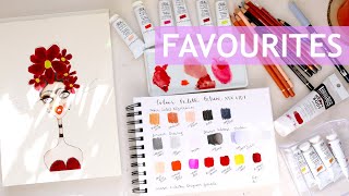 🎉 Favourite Colour Palette: Frida Kahlo Inspired Illustration ♥️ #swatches #derwentdrawing