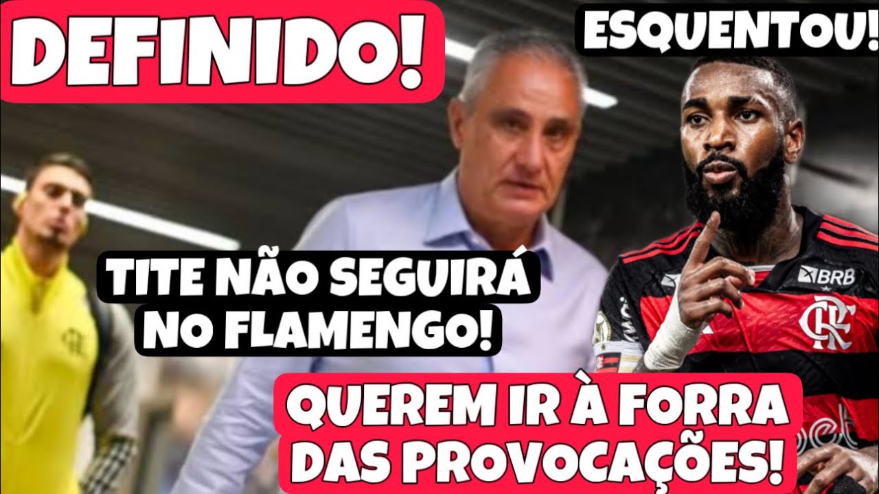 MARTELO BATIDO! TITE NÃO CONTINUA NO FLAMENGO! SÓ VAI… JOGADORES MORDIDOS COM PROVOCAÇÃO DO PEÑAROL!
