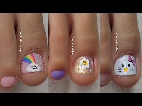 3 DISEÑOS de uñas para NIÑAS 👧🏻 /uñas para niñas 😍