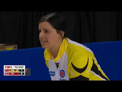 #scotties2017 Pool vs Curling physics; Kate Cameron asks Englot to blast Homan's freeze to score 2