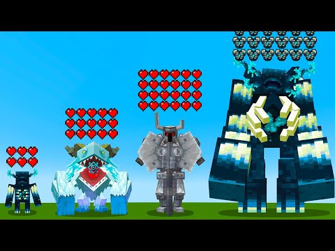 Which Bosses is Immortal in Minecraft! Mutant Warden vs Mowzie Mobs