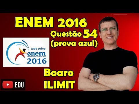 ENEM 2016 - QUESTION 54 - PHYSICS - BLUE TEST - Prof Boaro / UNLIMIT EDUCATION