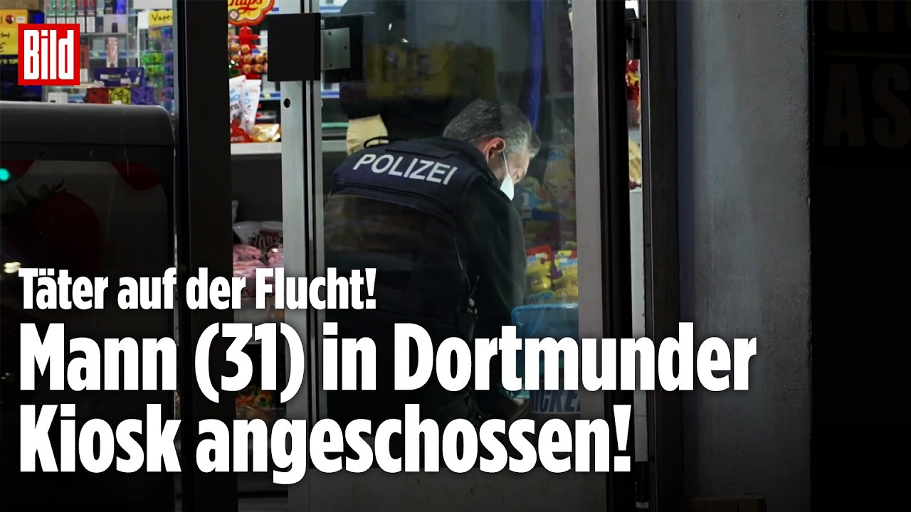 DORTMUND: Mann im Kiosk angeschossen! Täter nach Mordversuch auf der Flucht!