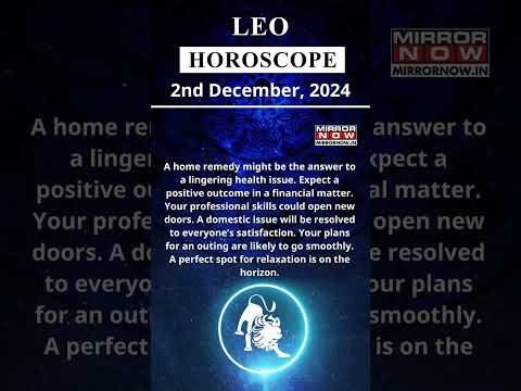 Leo Horoscope | 2 Dec Zodiac | Astrology & Prediction of the Day | #Short #Rashifal #horoscope