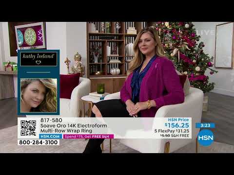 Soave Oro 14K Gold Electroform MultiRow Wrap Ring