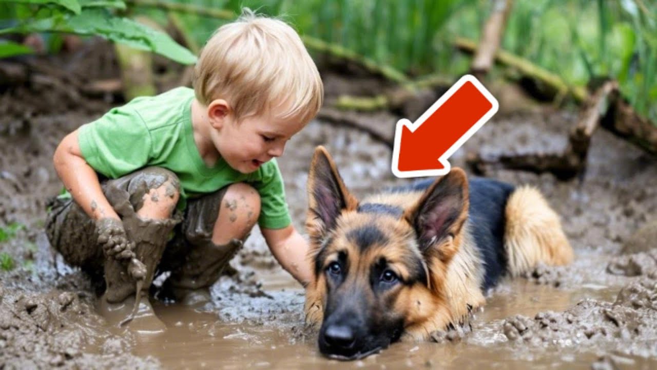 Boy Finds German Shepherd Trapped In Mud. The Shocking Truth That Followed Left Everyone Stunned