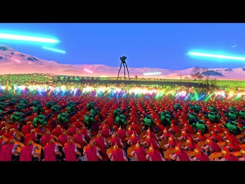 Alliance of Spartans & Halo Spartans vs Sci-fi ARMY - Ultimate Epic Battle Simulator UEBS