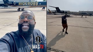 Rick Ross Does The Money Dance After Painting His Multi Million Dollar G550 Jet! 🛩