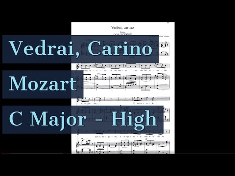 Vedrai, Carino Piano Accompaniment Mozart Don Giovanni C Major Karaoke