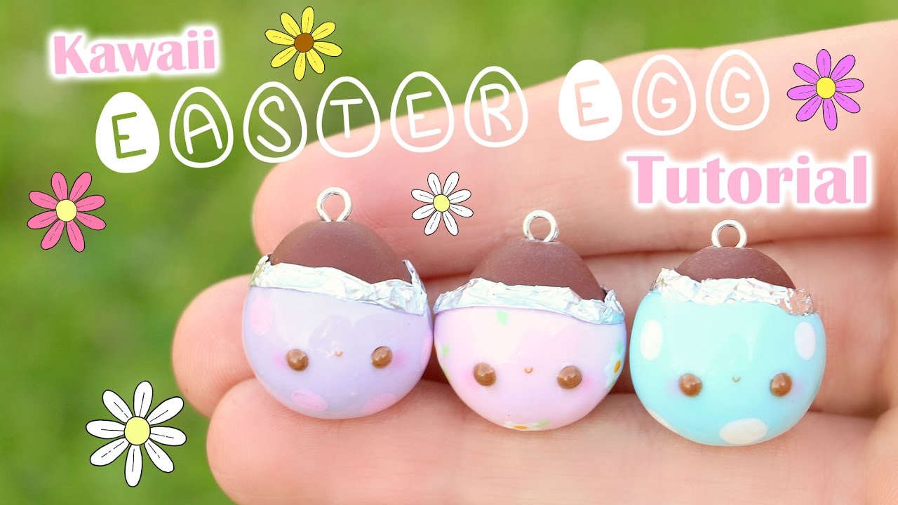 Kawaii Easter Egg Charm│Polymer Clay Tutorial