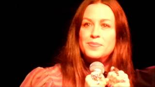 ALANIS MORISSETTE 'No Pressure Over Cappuccino' &amp; talks about first time singing - NY- 7/26/2014