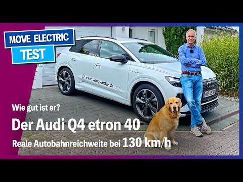 Wie gut ist der Audi Q4 etron? Das Elektro-Kompakt-SUV bei 130 kmh auf der Autobahn, inkl. Ladekurve