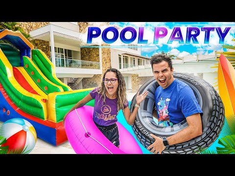 WE HAD A POOL PARTY AT THE NEW MANSION! - SO EPIC!