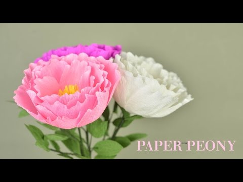 How To Make Paper Peony Flower From Crepe Paper | Making Paper Flower Step By Step For Beginers