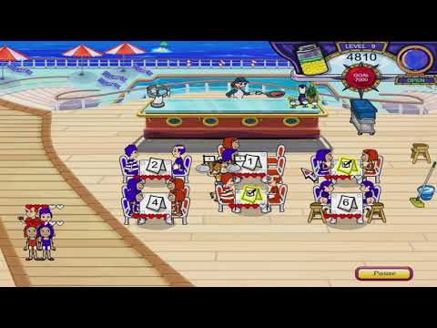 Diner Dash 3: Flo on the Go Walkthrough - Level #9 - Cruise Ship - Mom's Day