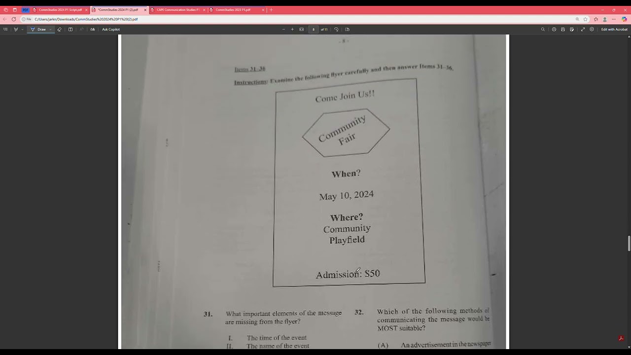 Communication Studies Paper 1 2024-2023 Solutions