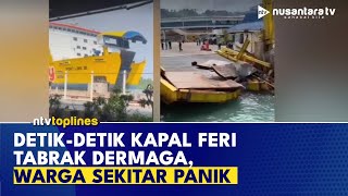 Download lagu Ngeri! Detik-detik Kapal Feri Tabrak Dermaga Pelabuhan Merak, Jembatan jadi Rusak Parah | NTV mp3