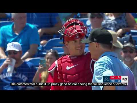 JT Realmuto ejection after pitch clock violation
