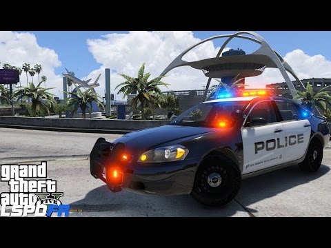 GTA 5 LSPDFR 0.3.1 Police Mod 139 | Los Angeles World Airport Police | Chevy Impala Patrol