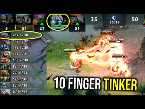 FAST HAND 10 FINGER..!! Team Feed  1 vs 9 Tinker Comeback 7.21c | Dota 2