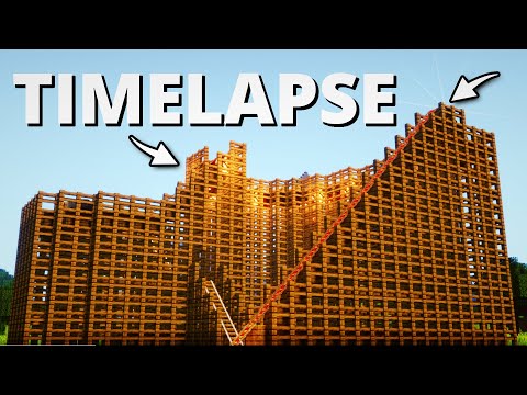 Roller Coaster in Minecraft - Timelapse