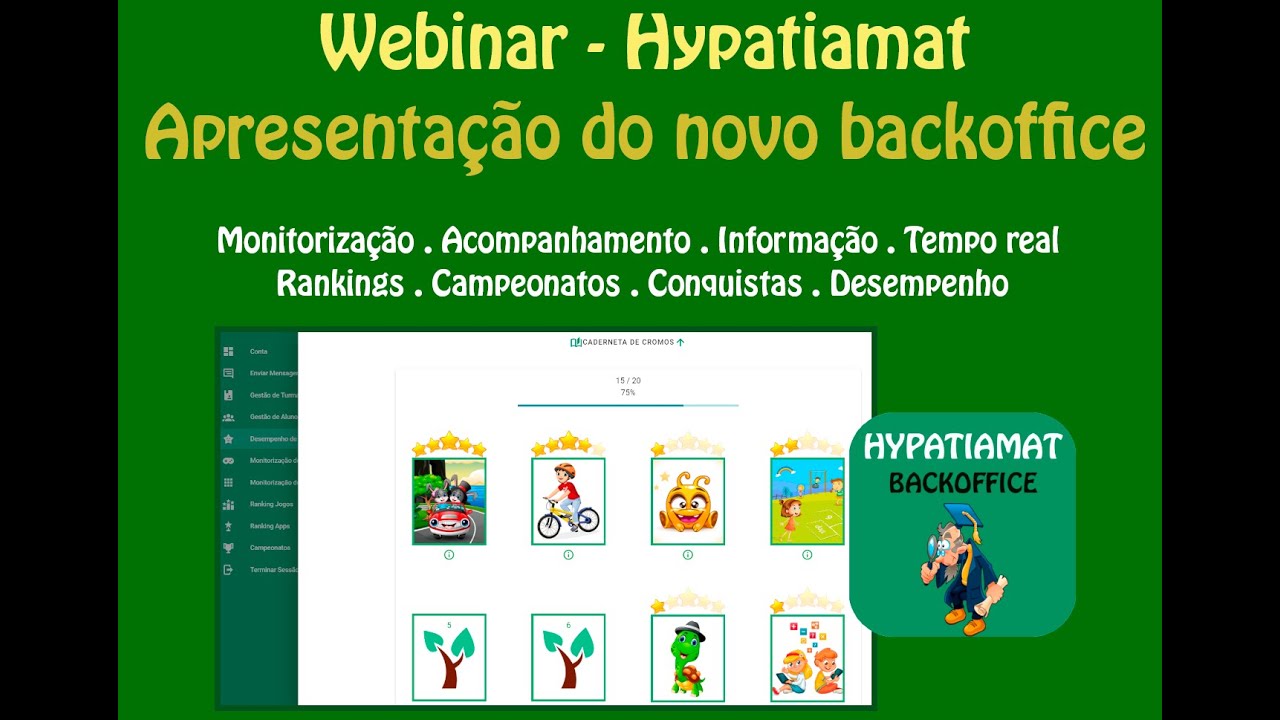 Webinar, Hypatiamat - apresentação do novo backoffice
