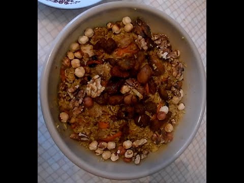 Плов с мясом и орехами