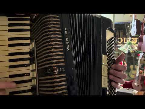 Hohner Verdi III M Piano Accordion – Vintage 1950s, Black image 17