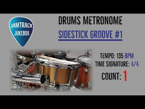 Drums Metronome: Sidestick Groove #1 (135 BPM)