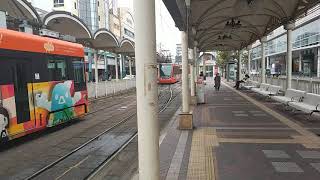 伊予鉄道 市内電車 松山市駅 2番系統環状線5000系運用開始初日 構内移動