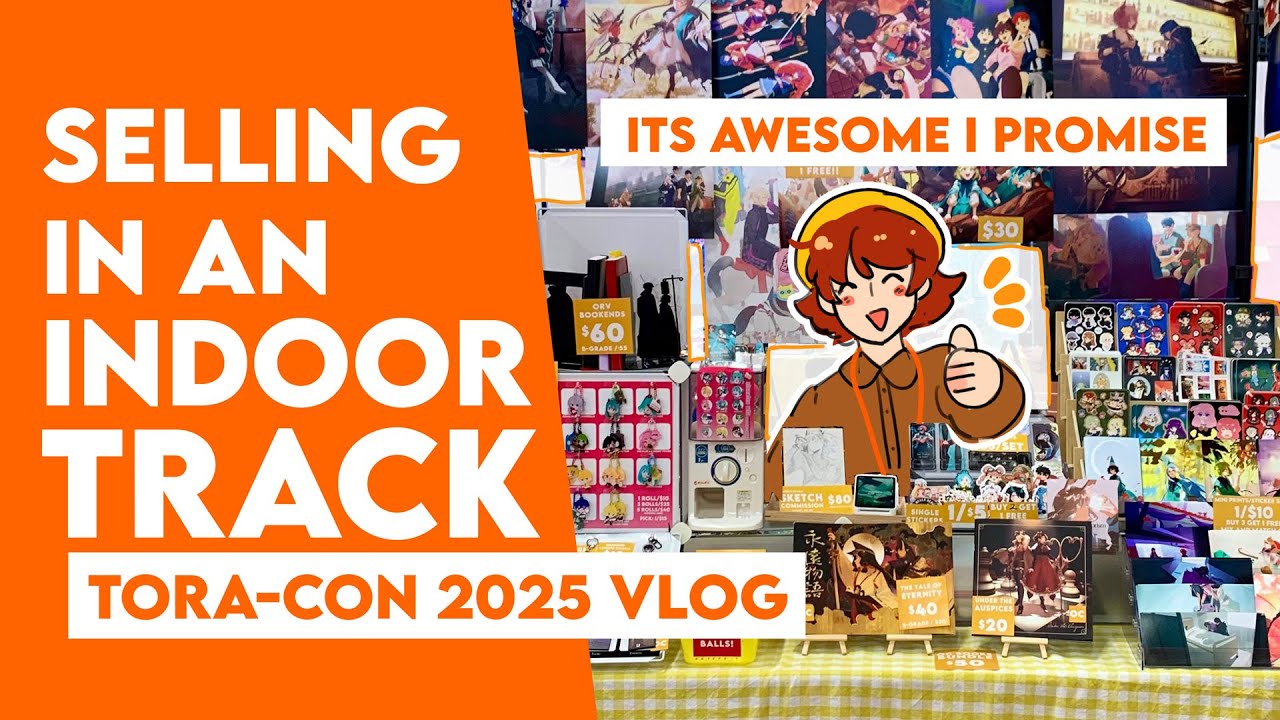 Selling at Tora-con 2025's Indoor Track | Artist Alley Vlog