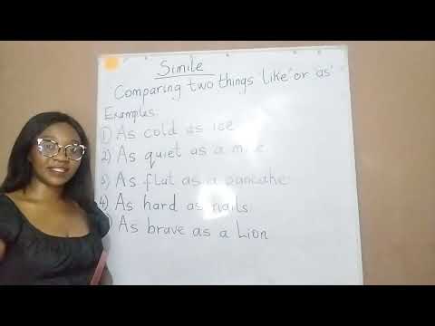 Simile: comparing two things using  the words like or as.