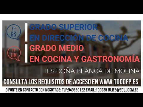 IES Doña Blanca de Molina - Ciclos Formativos de Cocina - GS y GM