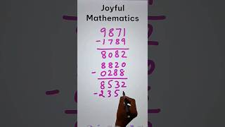Joyful Maths II Magic Number 6174 II Kaprekar's Constant #youtubeshorts #magic #joyful #numbers