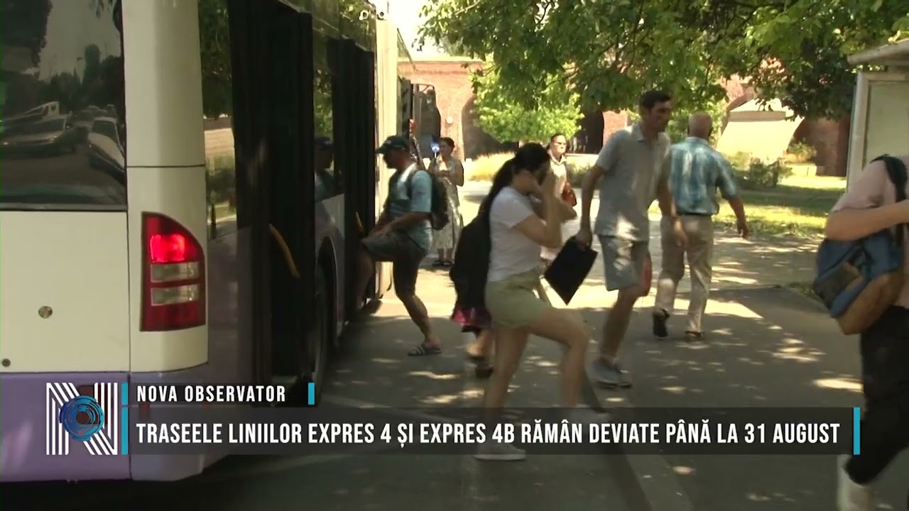 Traseele liniilor Expres 4 și Expres 4b rămân deviate până la 31 august