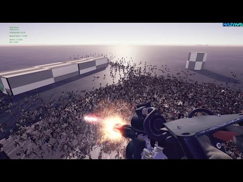 Minigun VS Swarms of the Zombie Apocalypse Simulator | Demo | Early Access | GamePlay PC