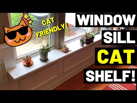 DIY CAT SHELF / Plant Shelf / Window Sill Shelf Extension (Give Cats And Plants A Place To Sit!)
