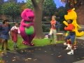 Walk Across The Street Stop Look Be Safe Barney Safety