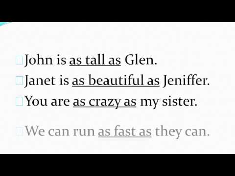 5 minute Comparison as....as