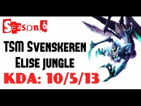 NA Challenger LOL - TSM Svenskeren - Elise jungle  (Feb 22, 2016)