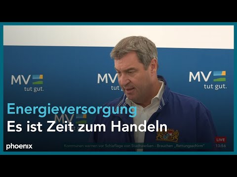 Manuela Schwesig & Markus Söder beim Besuch des Energiestandorts Lubmin
