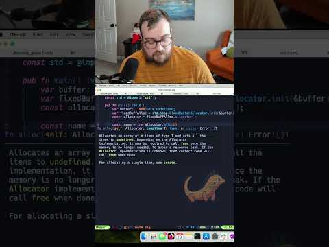Zig's FixedBufferAllocator - Allocate without the heap #zig #ziglang