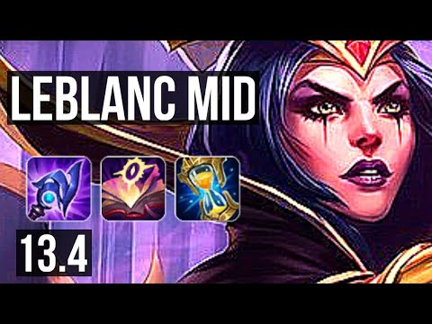 LEBLANC vs AKSHAN (MID) | 2.2M mastery, 4/1/8 | KR Master | 13.4