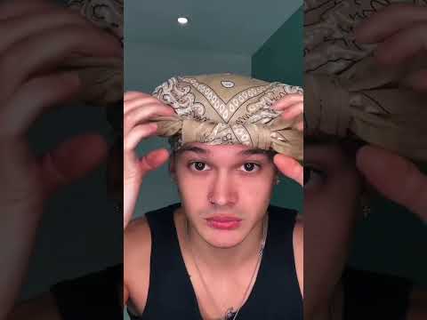 How to tie a bandana #shorts #viral #trend #diy #doityourself #boy #style #fashion